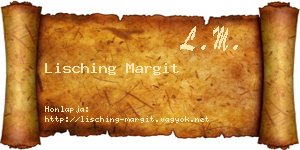 Lisching Margit névjegykártya
